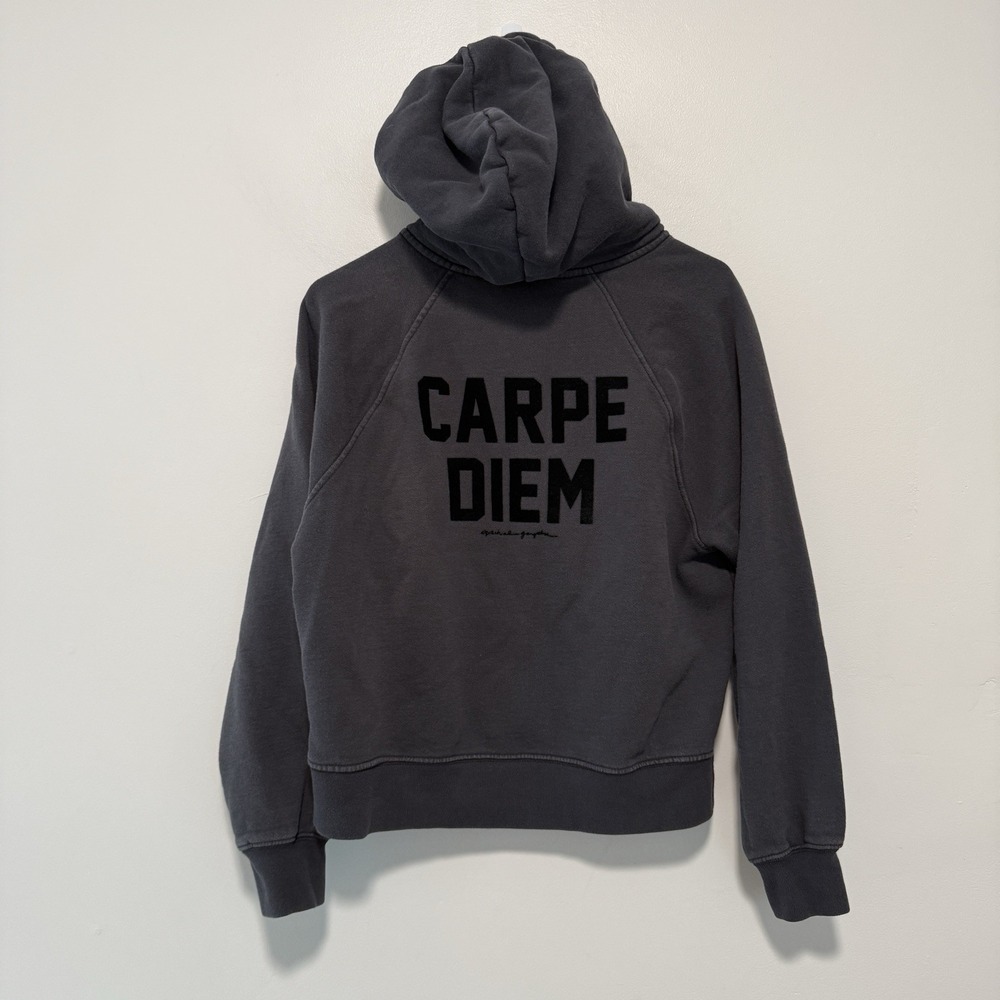 Spiritual Gangster Noir Carpe Diem Everyday Zip Hoodie in Faded Black Size Small - Picture 7 of 7